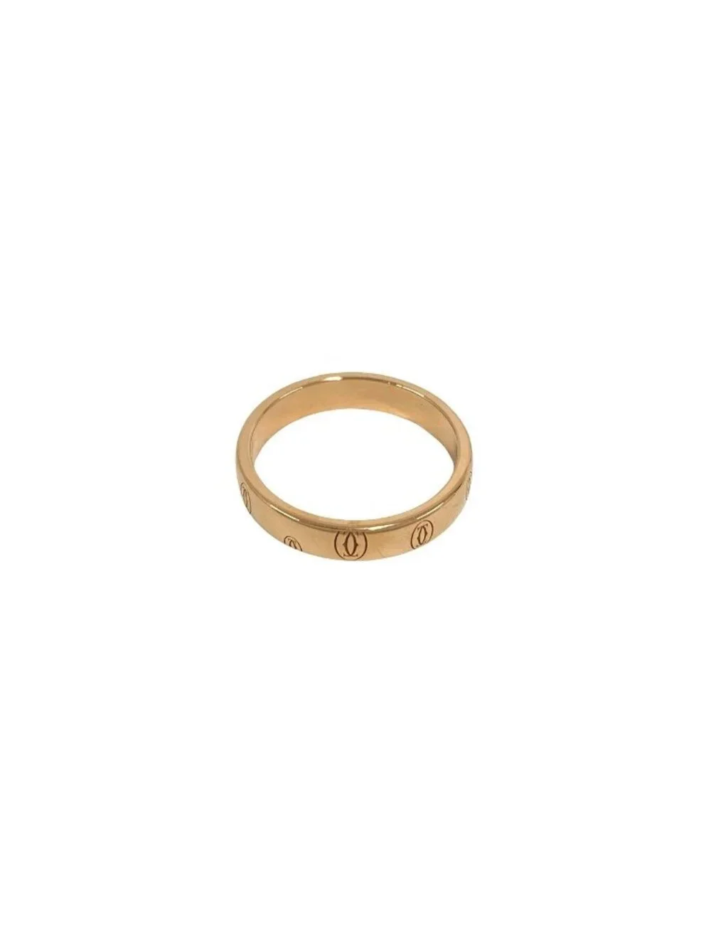 Cartier Happy Birthday Ring Logo Stamp 55 Pink Gold